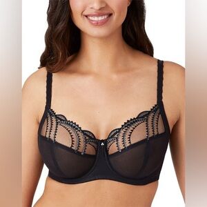 Wacoal black Evocative Edge Underwire Bra, Style # 855304, size 40C.